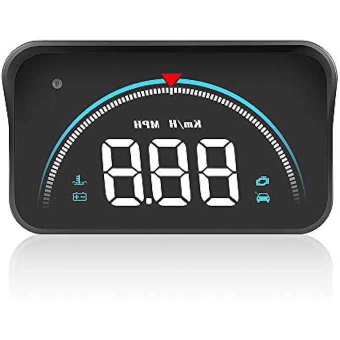rayihni Speedometer Heads Up Display Car Hud M8 Obd Digital Speed Engine Rpm KmMph Switch Water Temperature Voltage Satellite Numbers Driving Distance MultiAlarm Etc For All Cars After 2007 - Image 3