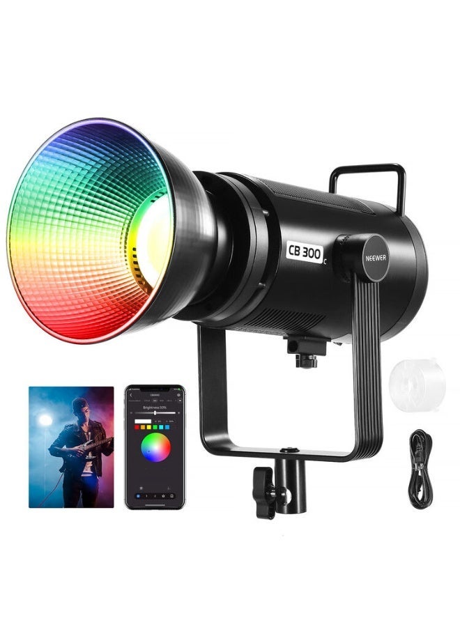نيوير CB300C 300W COB RGBWW LED Video Light - Image 1