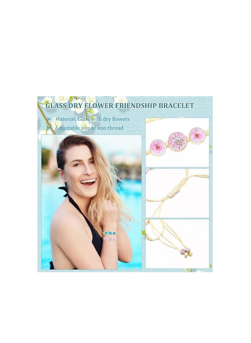 Excefore Friendship Bracelets for Girls,Friendship Braided Bracelet Adjustable Handmade Braided Bracelets Colorful Flowers Tree of Life Woven Bracelet for Women Teen Girls Birthday Party Favors - Image 2