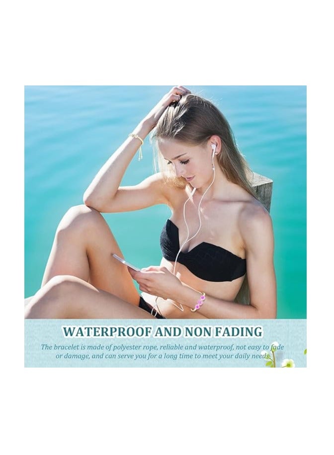 Excefore Friendship Bracelets for Girls,Friendship Braided Bracelet Adjustable Handmade Braided Bracelets Colorful Flowers Tree of Life Woven Bracelet for Women Teen Girls Birthday Party Favors - Image 4