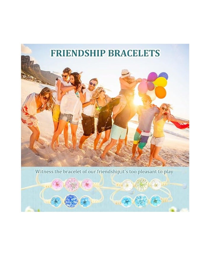Excefore Friendship Bracelets for Girls,Friendship Braided Bracelet Adjustable Handmade Braided Bracelets Colorful Flowers Tree of Life Woven Bracelet for Women Teen Girls Birthday Party Favors - Image 5