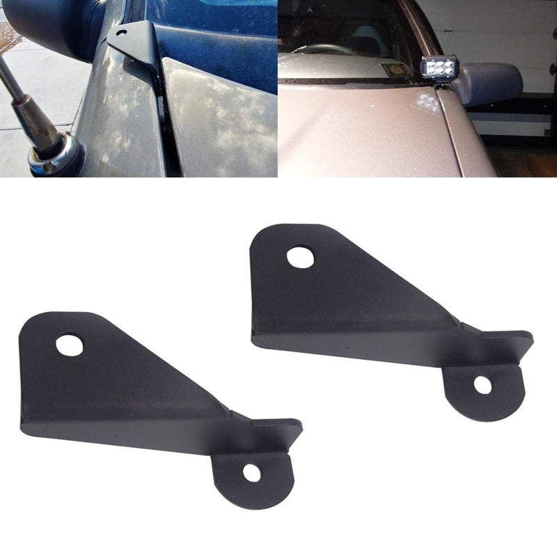 WSays Upper Hood Ditch Side Pillar Light Pod Mount Bracket Compatible with Jeep Grand Cherokee ZJ 4WD2WD 19931998