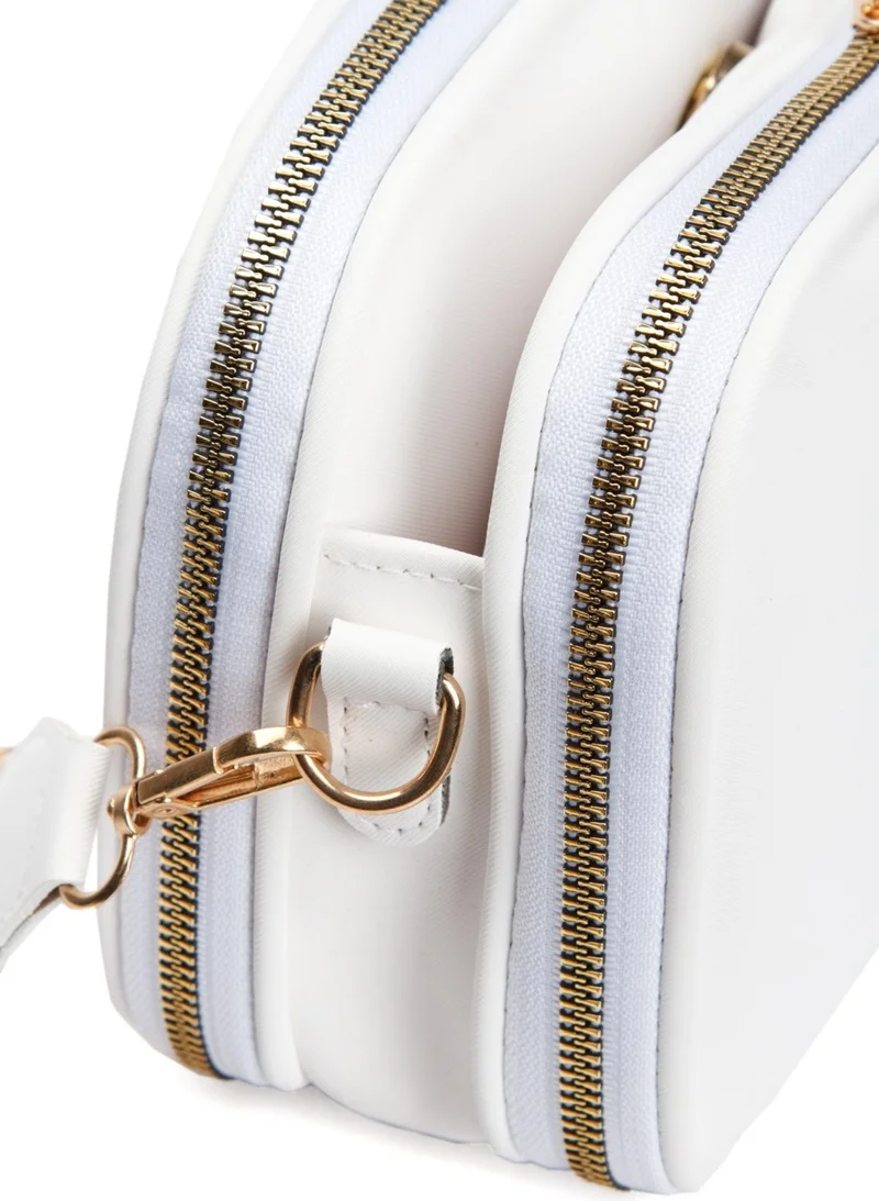 Adelina Bags Women's Clover Detailed Cross Strap Shoulder Bag