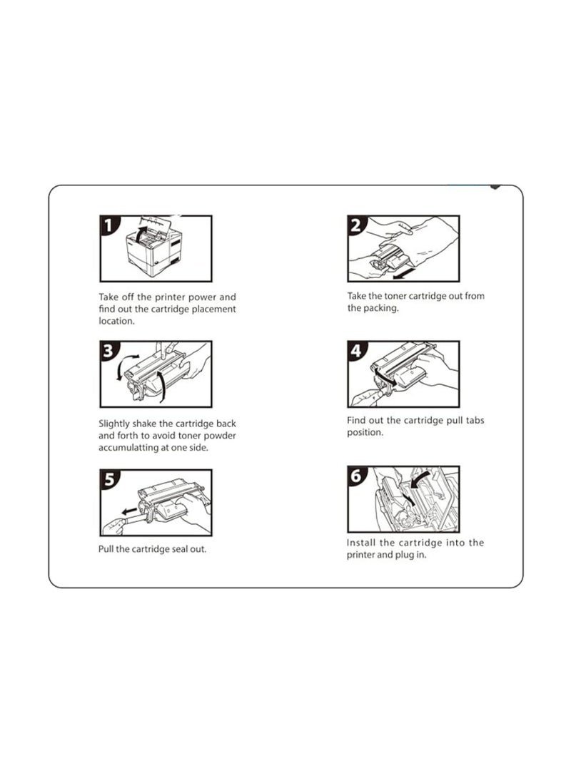 Terabyte استبدال خرطوشة الحبر الأسود 107A لطابعة W1107A - Image 2