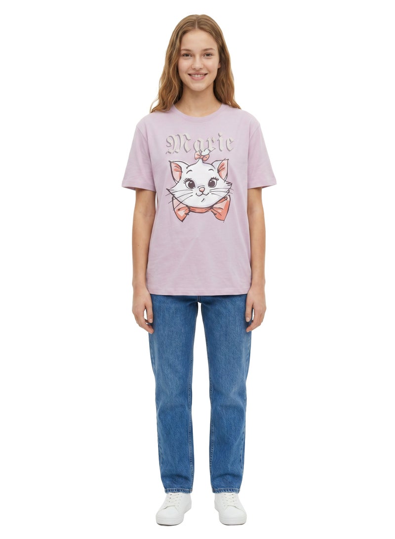 Disney Marie “Classic Charm” Women’s Oversized Drop Shoulder T-Shirt - Image 3