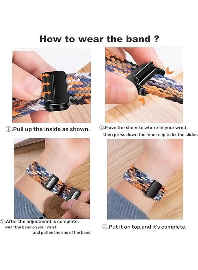 Magnetic Braided Strap Band for Apple Watch Band 42mm 44mm 45mm 46mm 49mm Women Men, Upgraded Connector -Elastic Nylon Breathable Sport Straps for Apple watch Series 10 9 8 7 6 5 4 3 2 SE  - Image 5