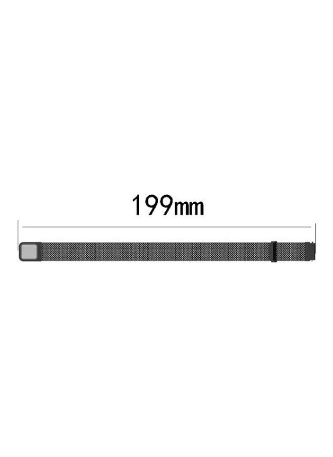 NIBEMINENT - Milanese Replacement Strap Watchband For Samsung Galaxy Fit SM-R370 Black - Image 1