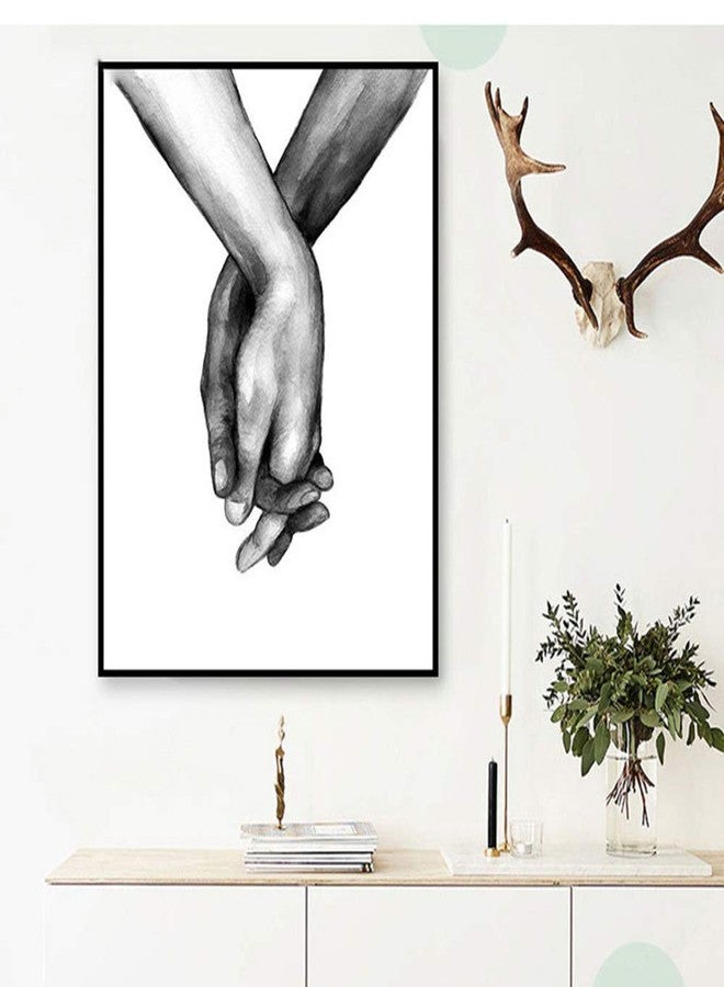 Kiddale Love and Hand in Hand Wall Art Canvas Print Poster,Simple Fashion Black and White Sketch Art Line Drawing Decor for Home Living Room Bedroom Office(Set of 3 Unframed, 16x20 inches) - Image 3