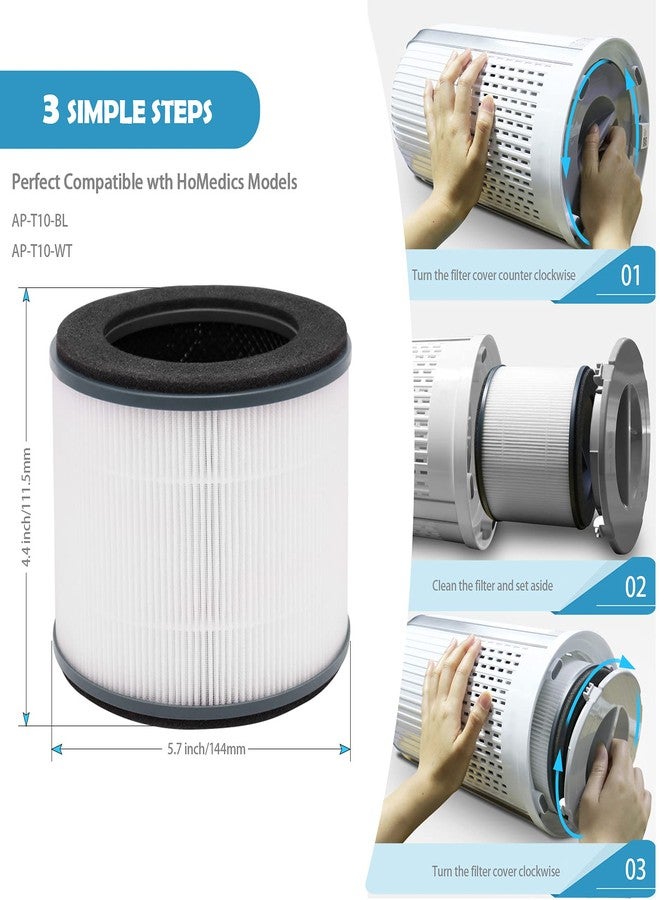 Ulrempart AP-T10FL Replacement Filter Compatible with Homedics Air Purifier Model AP-T10 AP-T10-BK, AP-T10-WT - Image 4
