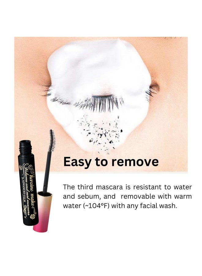 HEROINE MAKE by KISSME Mascara Volumizing Eye Makeup & Curl, Waterproof Long-lasting False Eyelash Effect with Curvy Brush Advanced Film 01 Jet Black - Image 5