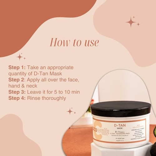 Cocowalk Professional D-Tan Face Pack for Tan Removal - 500gm | D-Tan Mask | Suitable for All Skin Types | 2in1 Formula D-Tan + Nourishing | Enriched with Vitamin E & Avocado Oil - Image 5