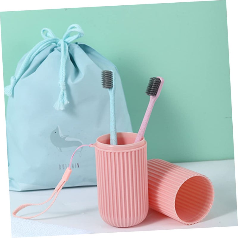 Portable Travel Toothbrush Holder Case with Toothpaste Organizer and Mug Eco Friendly Plastic - Image 5