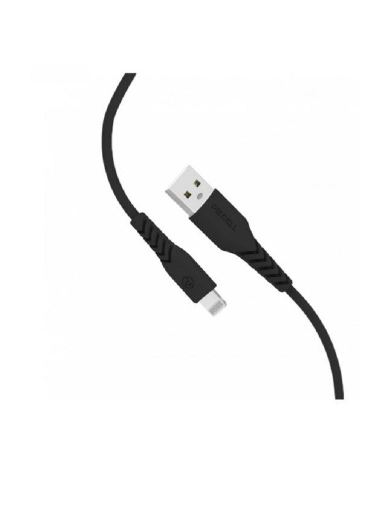 بايسيل كابل أيفون USB إلى كابل إضاءة 200 سم قماش أسود - Image 2