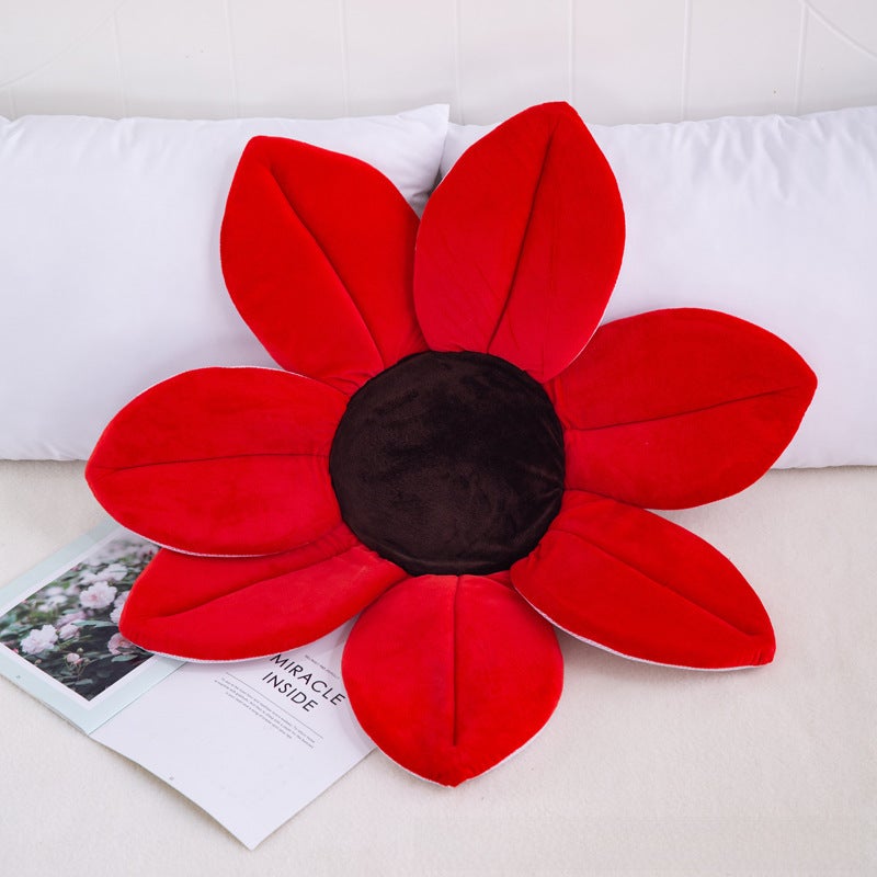 Creative New Bath Flower Bath Mat Cute Cartoon Simulation Flower Cushion Plush Toy Creative Sofa Dining Chair Mat(Pink, 70cm 0.27KG) - Image 5