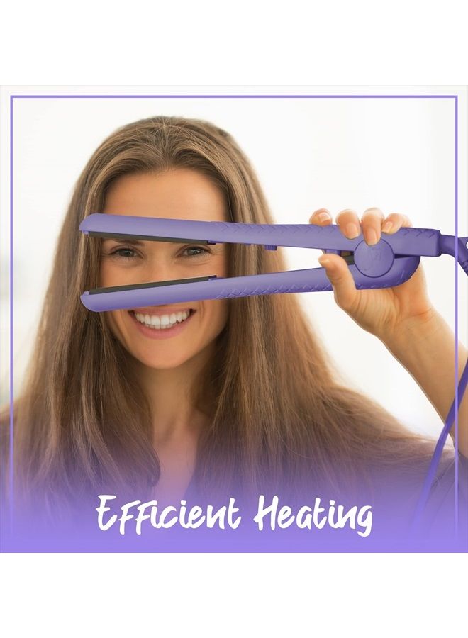 Herstyler Colorful Seasons Ceramic Flat Iron, Dual Voltage, 1.25 Inch Purple - Image 5