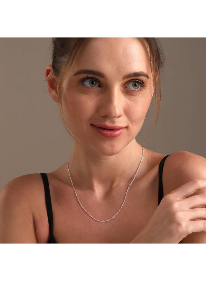 LeCalla Links Sterling Silver Italian Jewelry Adjustable Chain Necklace, Sliding Bolo Chain Necklace for Women 24 Inches, Silver, not known - Image 3