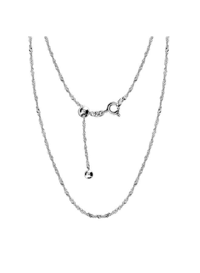 LeCalla Links Sterling Silver Italian Jewelry Adjustable Chain Necklace, Sliding Bolo Chain Necklace for Women 24 Inches, Silver, not known - Image 1