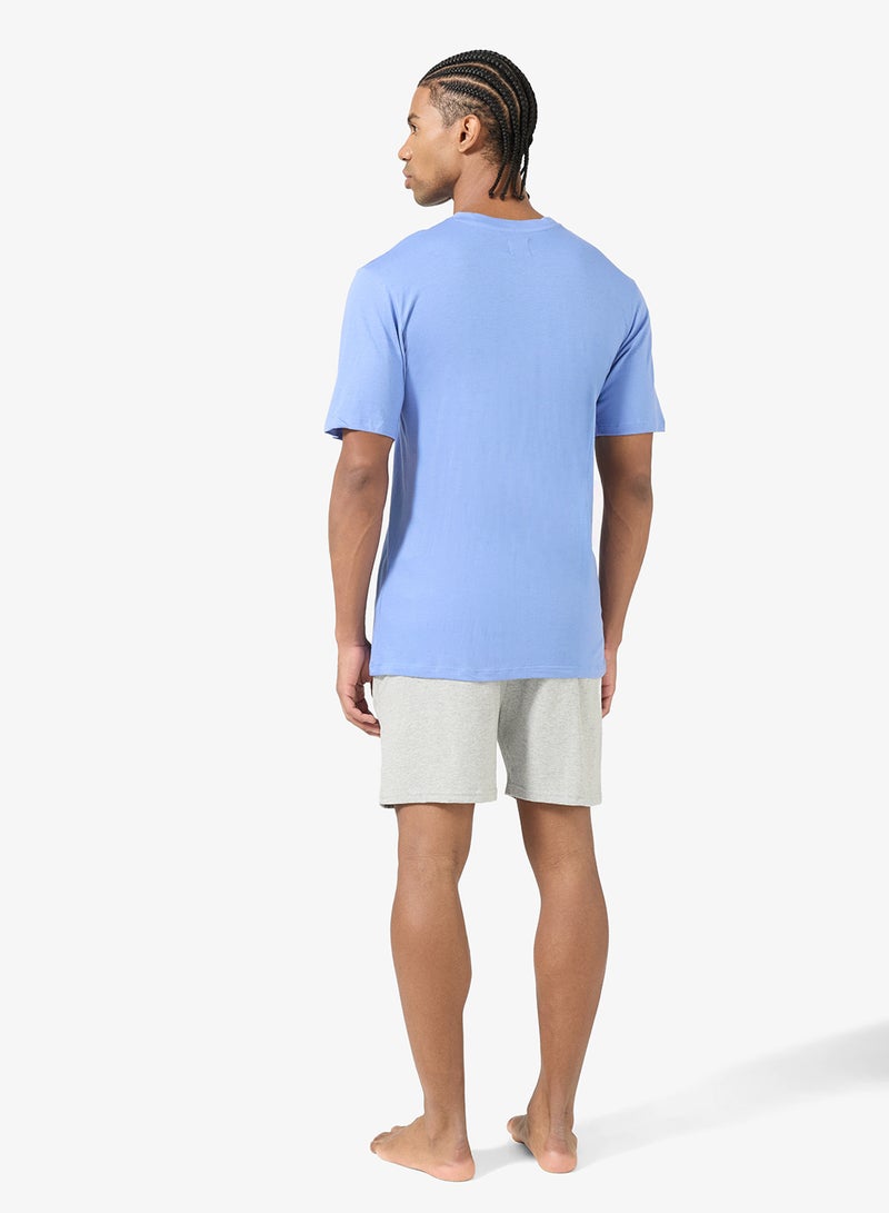 Seventy Five Printed Short Sleeve T-Shirt And Shorts Set - Image 2