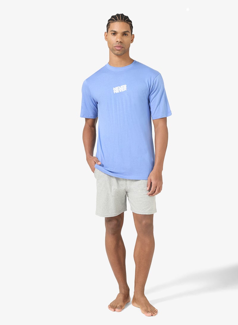 Seventy Five Printed Short Sleeve T-Shirt And Shorts Set - Image 1