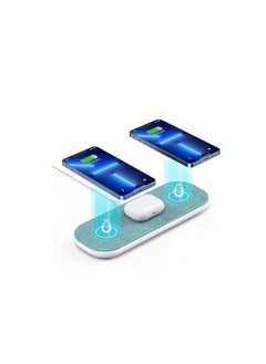 Magnetic Wireless Charger, 3 in 1 Fast Wireless Charging Pad Compatible with MagSafe Charger, Compatible with iPhone 14/Pro/Max/Plus/13/12, AirPods, Wireless Phone Charger for Galaxy S23/S22/S21/S20