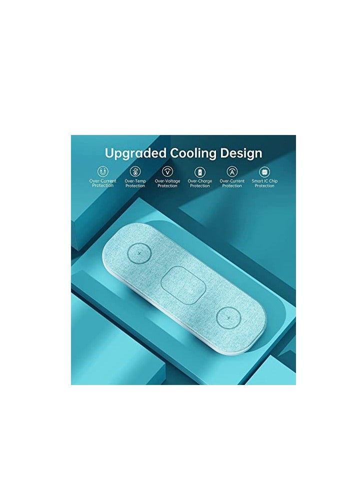 Generic - Magnetic Wireless Charger, 3 in 1 Fast Wireless Charging Pad Compatible with MagSafe Charger, Compatible with iPhone 14/Pro/Max/Plus/13/12, AirPods, Wireless Phone Charger for Galaxy S23/S22/S21/S20 - Image 1