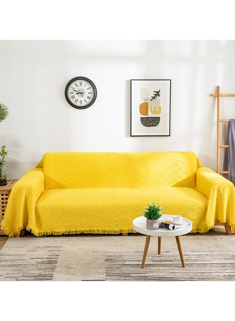 Pastoral Style Sofa Slipcover Yellow