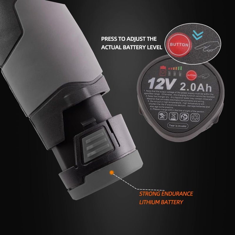 SPTA Cordless Mini Car Polisher 12V Scratches Killer Car Polisher RO/DA Cordless Polisher with Polishing Pad for Polishing, Sanding and Cleaning (Sets 1) - Image 4