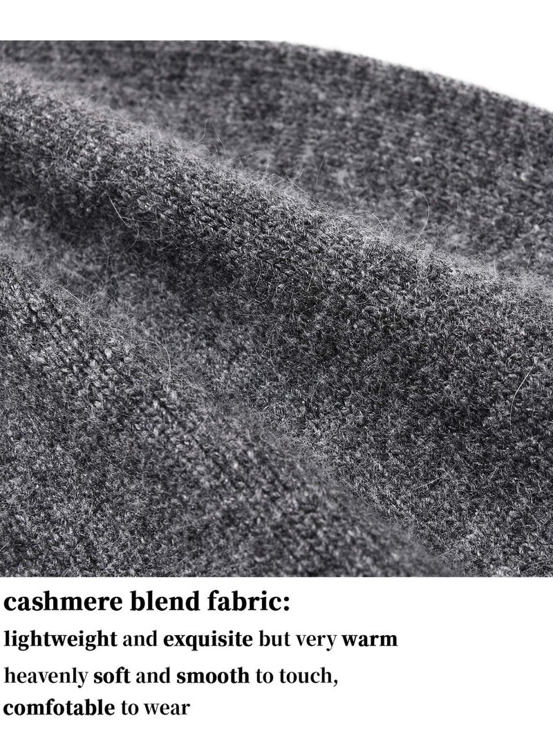 SYOSI Knit Beanie Hats for Women Cashmere Wool Blend Warm Soft Knitted Slouchy Beanies Cap Hat Winter Hat - Image 4