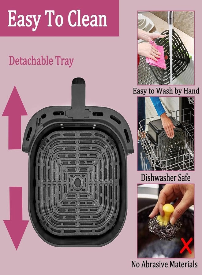 GSZN 6QT Air Fryer Replacement Grill Pan for Chefman 6QT Compact Air Fryers, Upgraded Grill Crisper Plate Rack Tray Grate Grid Shelf for 6 Quart Chefman Air Fryer, Dishwasher Safe, Nonstick - Image 4