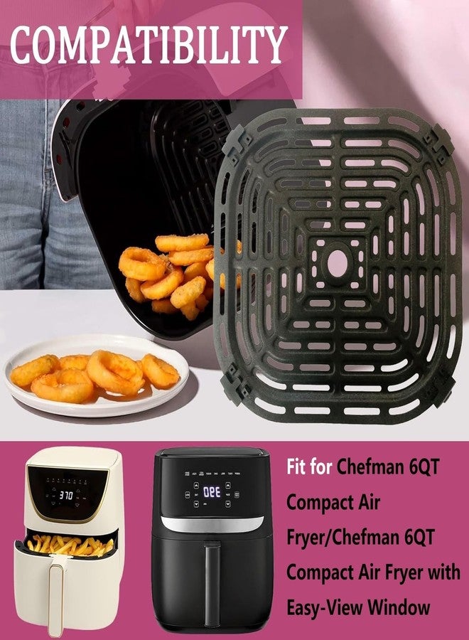 GSZN 6QT Air Fryer Replacement Grill Pan for Chefman 6QT Compact Air Fryers, Upgraded Grill Crisper Plate Rack Tray Grate Grid Shelf for 6 Quart Chefman Air Fryer, Dishwasher Safe, Nonstick - Image 2