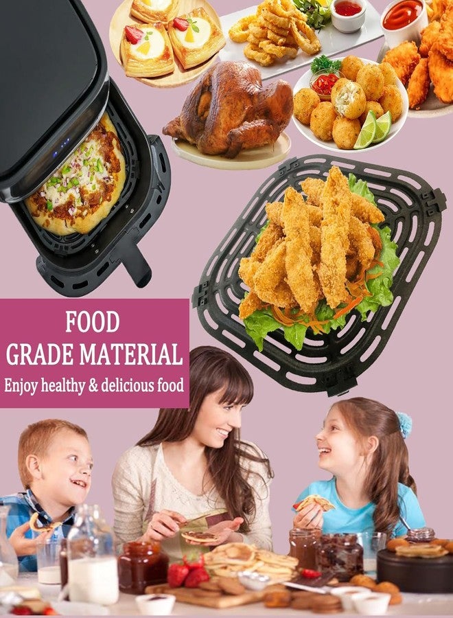 GSZN 6QT Air Fryer Replacement Grill Pan for Chefman 6QT Compact Air Fryers, Upgraded Grill Crisper Plate Rack Tray Grate Grid Shelf for 6 Quart Chefman Air Fryer, Dishwasher Safe, Nonstick - Image 3