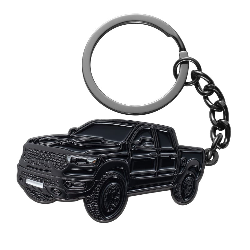 SINLAKUA Car Keychain for Dodge Ram 2023 2022 1500 TRX Key Chain Fob Cover Cool Mods Accessories 2"x1.3" Black - Image 1
