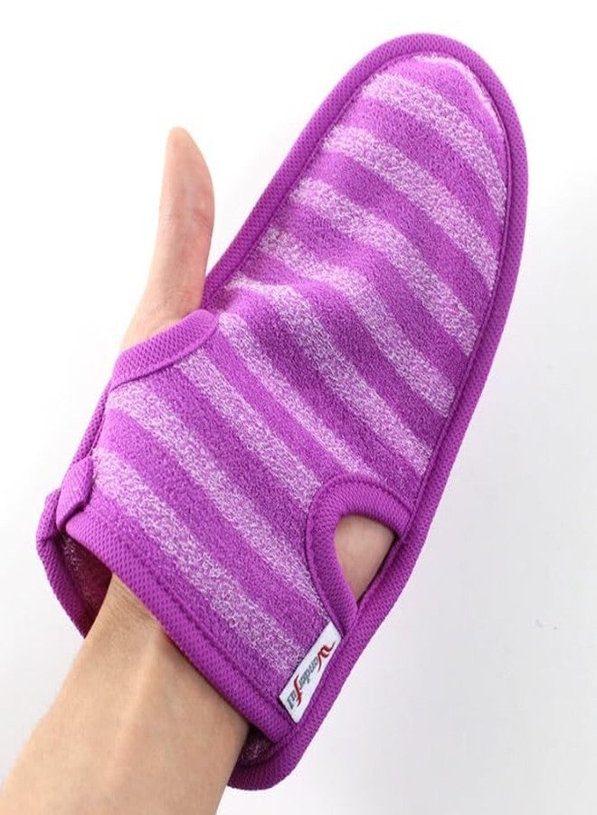 erioctry 3PCS Bathing Mittens Shower Soft Skin Care Face Exfoliating Body Wash Massage Spa Mitt Soft Back Rubbing Gloves for Men Women (Color Random) - Image 2