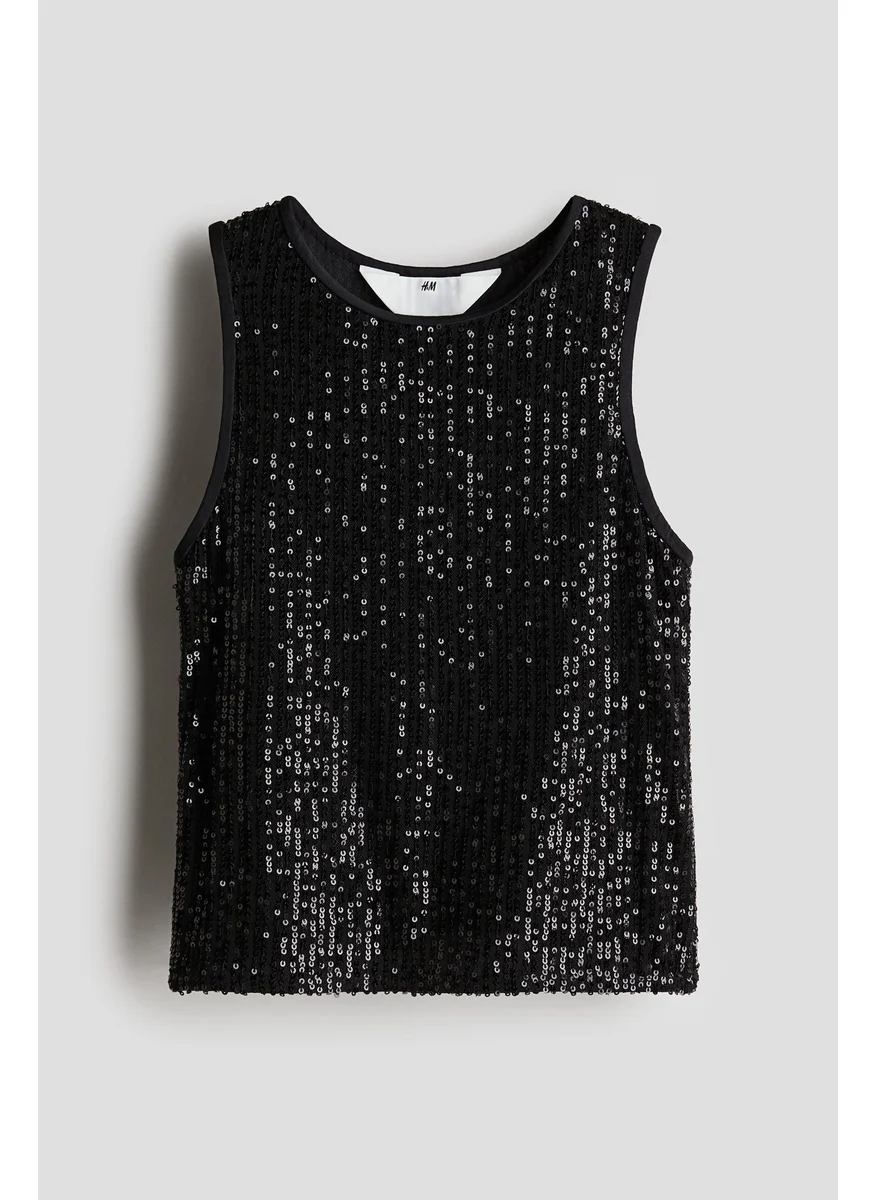 اتش اند ام Sequined Vest Top