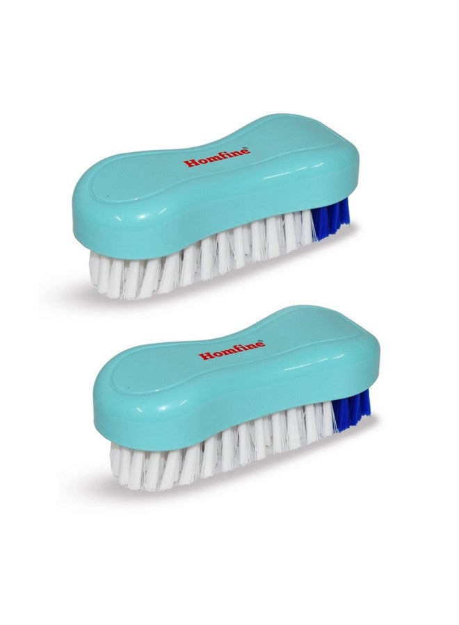  هومفين مجموعة هومفاين كومبو من 2 فرشاة قماشية بشعيرات مرنة للغسيل وإزالة الغبار والملابس (2U، أخضر مائي) بلاستيك - 14 × 5 سم - Image 1