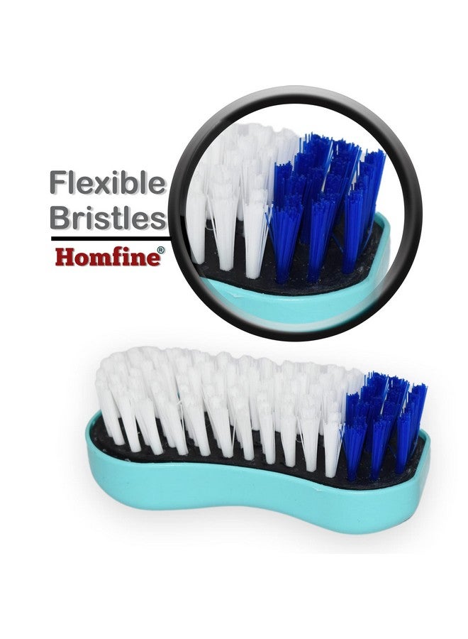  هومفين مجموعة هومفاين كومبو من 2 فرشاة قماشية بشعيرات مرنة للغسيل وإزالة الغبار والملابس (2U، أخضر مائي) بلاستيك - 14 × 5 سم - Image 2