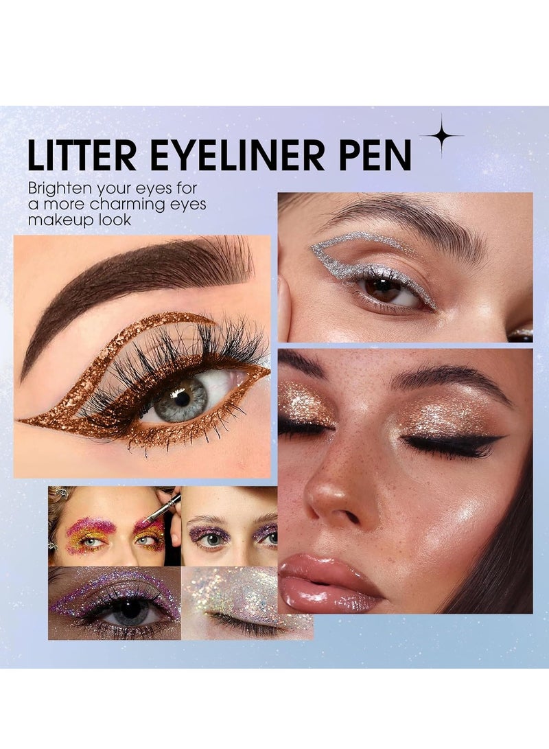 كاست ويف ظلال العيون هلام ، هلام بطانة العين ، هلام بطانة العين ، هلام بطانة العين ​ ظلال عيون وردية لامعة - Image 1