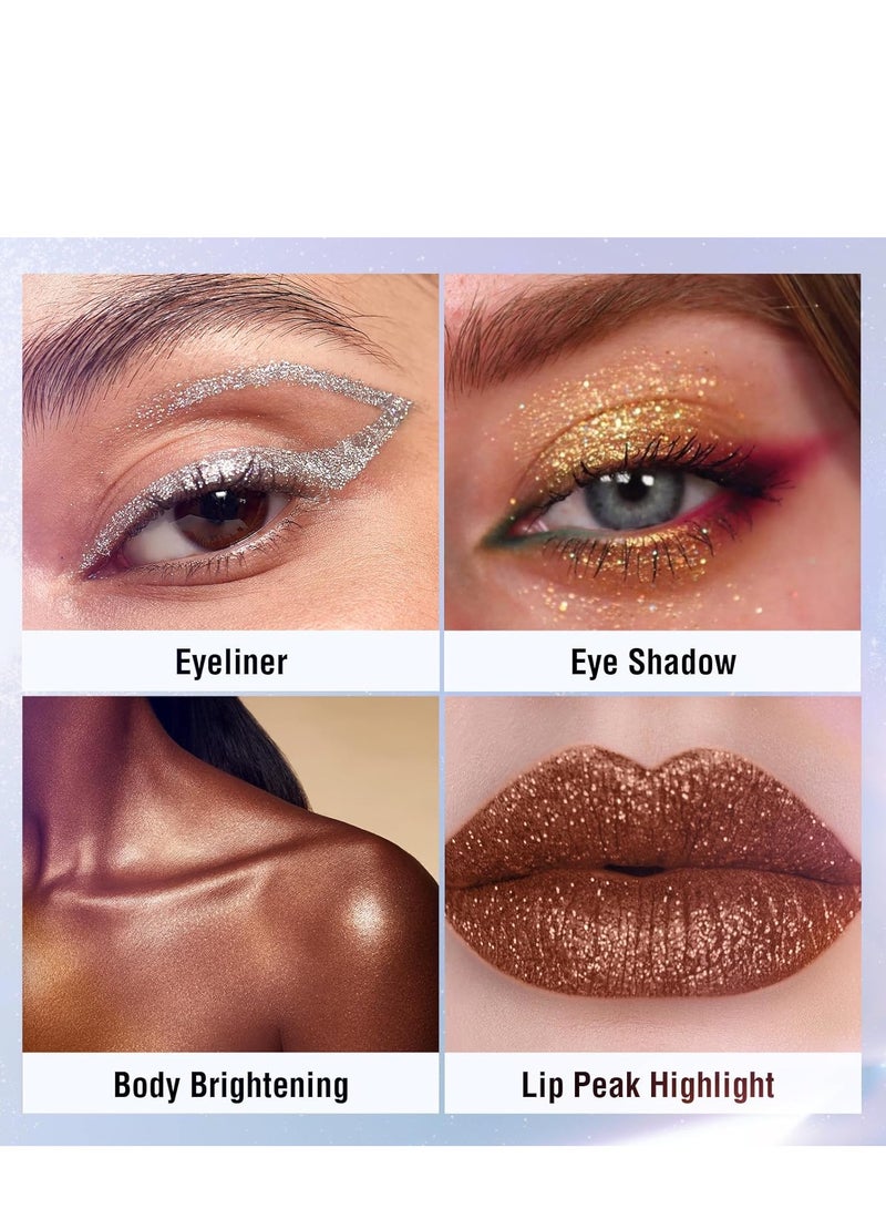 كاست ويف ظلال العيون هلام ، هلام بطانة العين ، هلام بطانة العين ، هلام بطانة العين ​ ظلال عيون وردية لامعة - Image 2