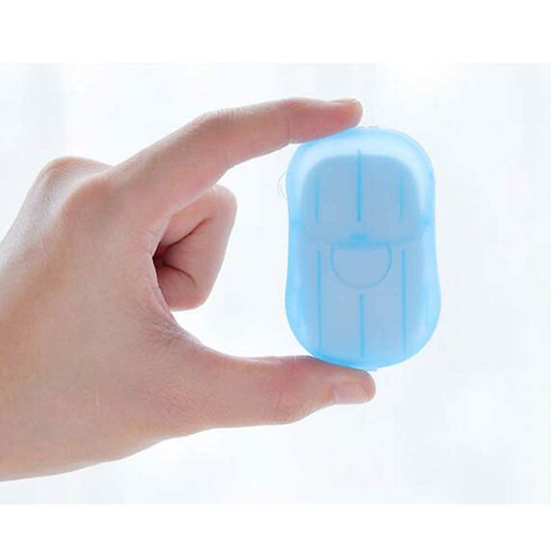 WOX MOX WOX MOX Disposable Hand Washing Cleaning Paper Soap Flakes Mini Soap Paper Travel Hand Washing Box pack of 2 Random Color  - Image 2