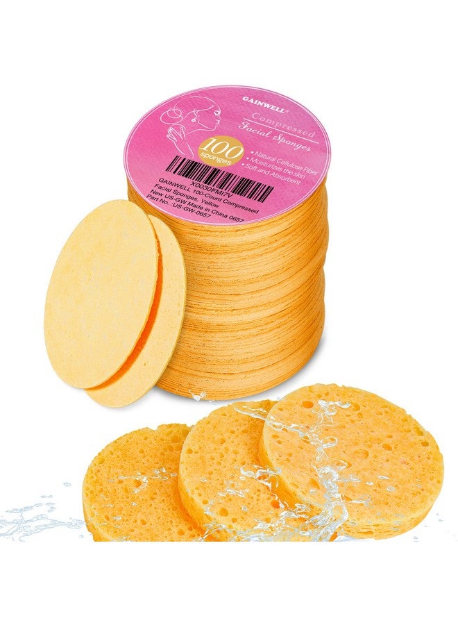 GAINWELL GAINWELL 100PCS Compressed Facial Sponges, Cleansing, for Personal Spa Esthetician Use  - Image 1