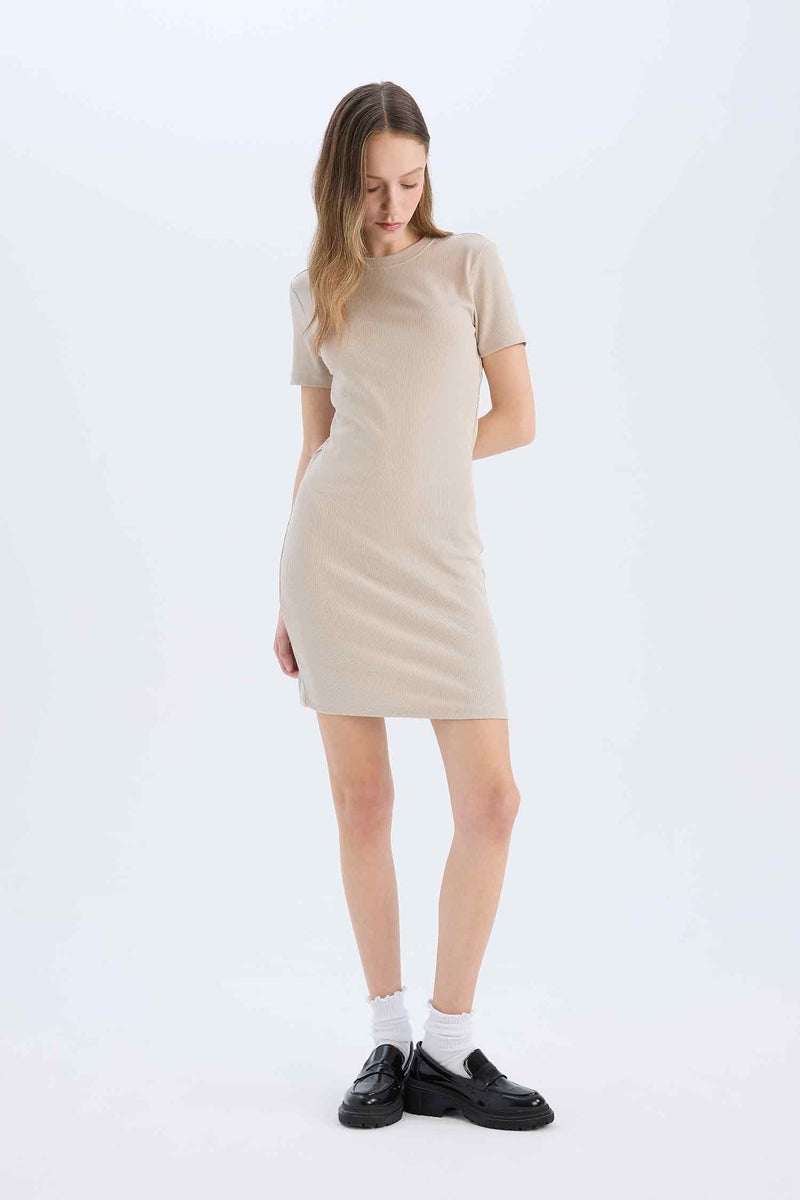 DeFacto Woman Bodycon Crew Neck Camisole Mini Dress - Image 1
