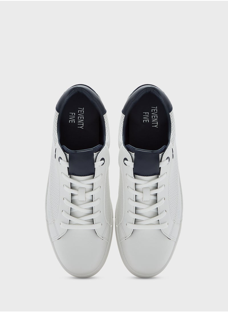 Seventy Five - Essential Perforation Detail Sneakers - Image 1