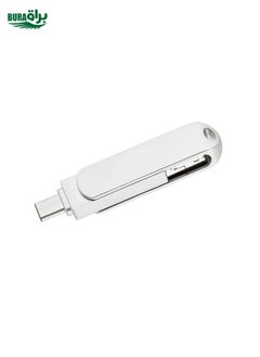BURAQ 256GB USB 3.0 + 8 Pin + USB-C / Type-C 3 in 1 Phone Computer Rotatable Metal U-Disk  - Image 2