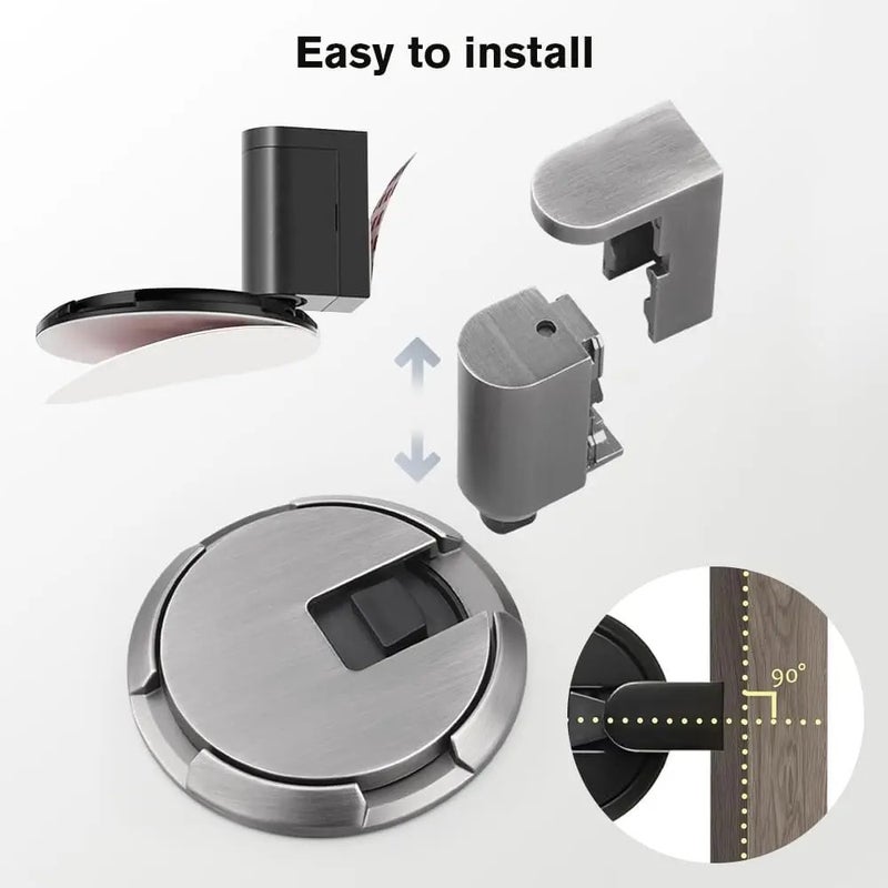 Bluejw Upgraded Door Stopper Punch-Free Mechanical Silent Floor Door Stop - Heavy Duty Adjustable Door Stops Tools Catch Holder - Image 4