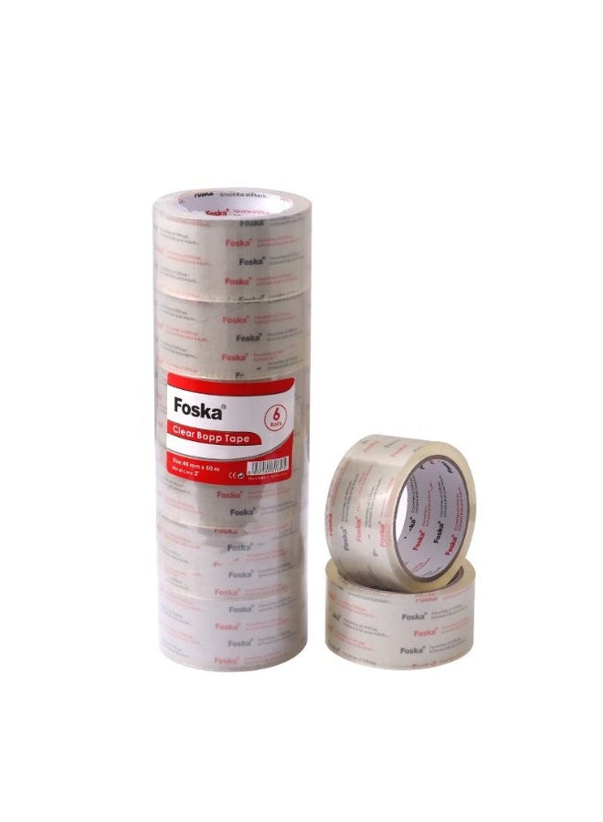 FOSKA Clear Bopp Tape 50Mx48mm - Image 1