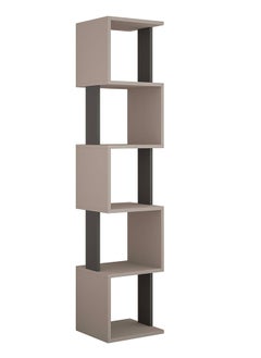 Mourah Home Piri Bookcase - Light Mocha /Dark Grey - 2 Years Warranty  - Image 3