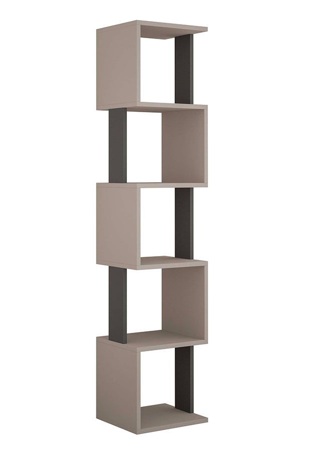 Mourah Home Piri Bookcase - Light Mocha /Dark Grey - 2 Years Warranty  - Image 3