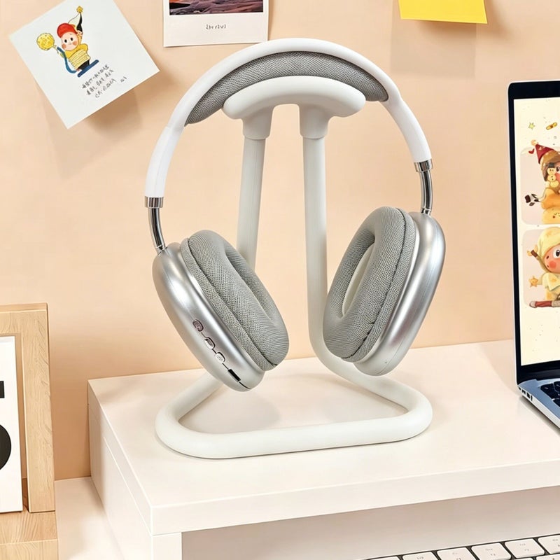 Black Ergonomic Arc Headphone Stand Universal Anti Slip Durable Storage - Image 1