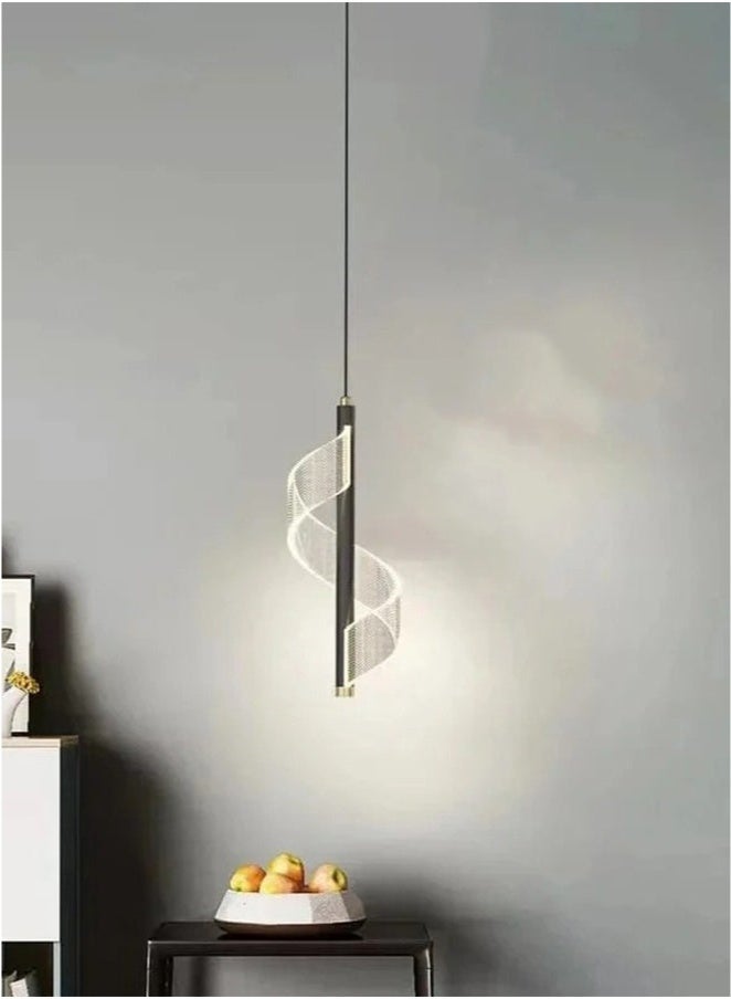 كيلا ثريا أنيقة 7035-1 LED معلقة مع ثلاثة مستويات إضاءة داخلية - أسود - Image 1