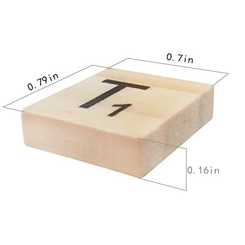 QMET 100pc Alphabet Tiles Set WoodTiles DIY Crafts for Decoration Gameplay - Image 5